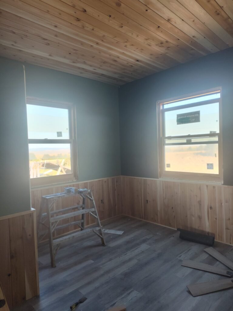 Interior painting and trim work done in a Montana home by big sky timber