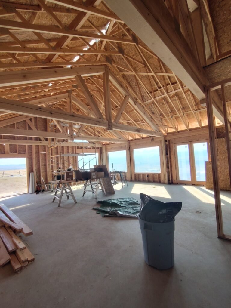 A new construction project in Montana done by Big Sky Timber Design